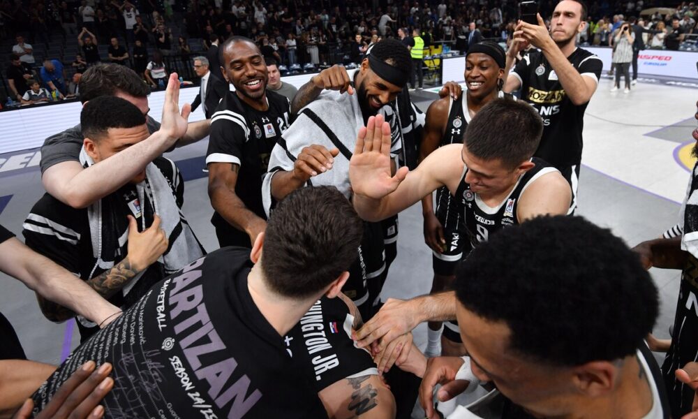 kosarkas Partizana na utakmici Jadranske ABA lige protiv Dubaija u hali Beogradska arena, Beograd 01.06.2025. godine Foto: Marko Metlas Kosarka, Partizan, Jadranska ABA liga, Dubai