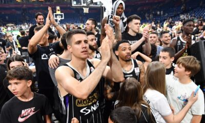 kosarkas Partizana na utakmici Jadranske ABA lige protiv Dubaija u hali Beogradska arena, Beograd 01.06.2025. godine Foto: Marko Metlas Kosarka, Partizan, Jadranska ABA liga, Dubai
