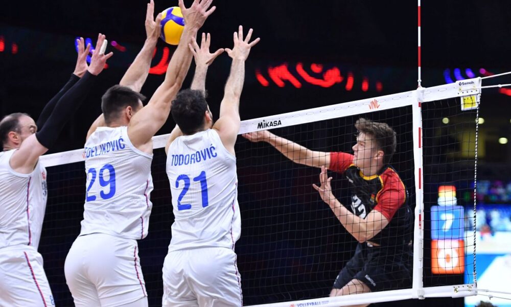 odbojkas reprezentacije Srbije na utakmici FIVB Lige nacija protiv Nemacke u hali Beogradska arena, Beograd 29.06.2025. godine Foto: Marko Metlas Odbojka, Srbija, Reprezentacija, FIVB Liga nacija, VNL Volleyball nations league, Nemacka
