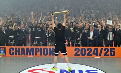 , kosarkas Partizana, na utakmici finala Jadranske ABA lige protiv Buducnosti Podgorica u hali Beogradska arena. Beograd, 12.06.2025. foto: Marko Metlas Kosarka, Partizan, Jadranska ABA liga, Buducnost Podgorica