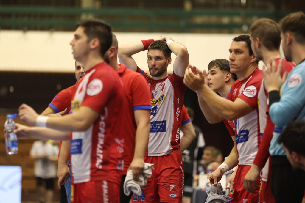 rukometas Vojvodine na utakmici finala Prevnstva Srbije protiv Partizana u hali Spens, Novi Sad 04.06.2025. godine Foto: Ivica Veselinov / MN PRESS RUKOMET, HANDBALL, PRVENSTVO SRBIJE, NATIONAL CHAMPIONSHIP, VOJVODINA, PARTIZAN