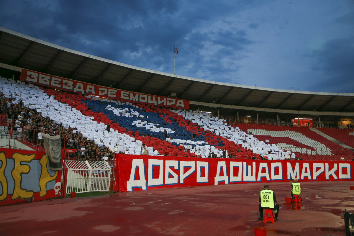 fudbaler Crvene zvezde na utakmici Superlige Prvenstva Srbije protiv OFK Beograda na stadionu Rajka Mitica, Beograd, 26.07.2025. godine Foto: MN PRESS Fudbal, Crvena zvezda, Superliga Prvenstvo Srbije, OFK Beograd