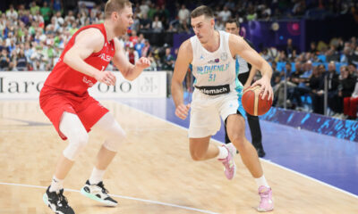 VLATKO CANCAR kosarkas reprezentacije Slovenije na utakmici cetvrtfinala 1/4 FIBA Evropskog prvenstva protiv Poljske u Mercedes Benc areni, Berlin 14.09.2022. godine Foto: Marko Metlas Kosarka, Slovenija, FIBA Evropsko prvenstvo, Poljska