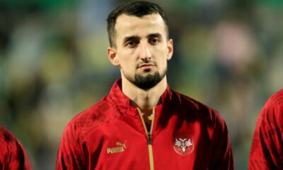 ERHAN MASOVIC fudbaler reprezentacije Srbije na prijateljskoj utakmici protiv Kipra na stadionu AEK arena, Larnaka 25.03.2024. godine Foto: Marko Metlas Fudbal, Srbija, Prijateljska utakmica, Kipar