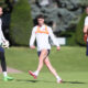 VANJA MILINKOVIC SAVIC golman, DUSAN VLAHOVIC, NIKOLA MILENKOVIC fudbaleri reprezentacije Srbije trening na Donau stadionu,Bec 06.06.2024. godine Foto: Marko Metlas Fudbal, Srbija, Trening