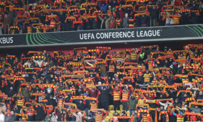 NAVIJACI fudbalera Jagelonije Bjalistok na utakmici Plej ofa UEFA Lige Konferencija protiv TSC Backa Topola na stadionu Jagelonije, Bjalistok 20.02.2025. godine Foto: MN PRESS Fudbal, TSC Backa Topola, UEFA Liga Konferencija, Plej of, Jagelonija Bjalistok
