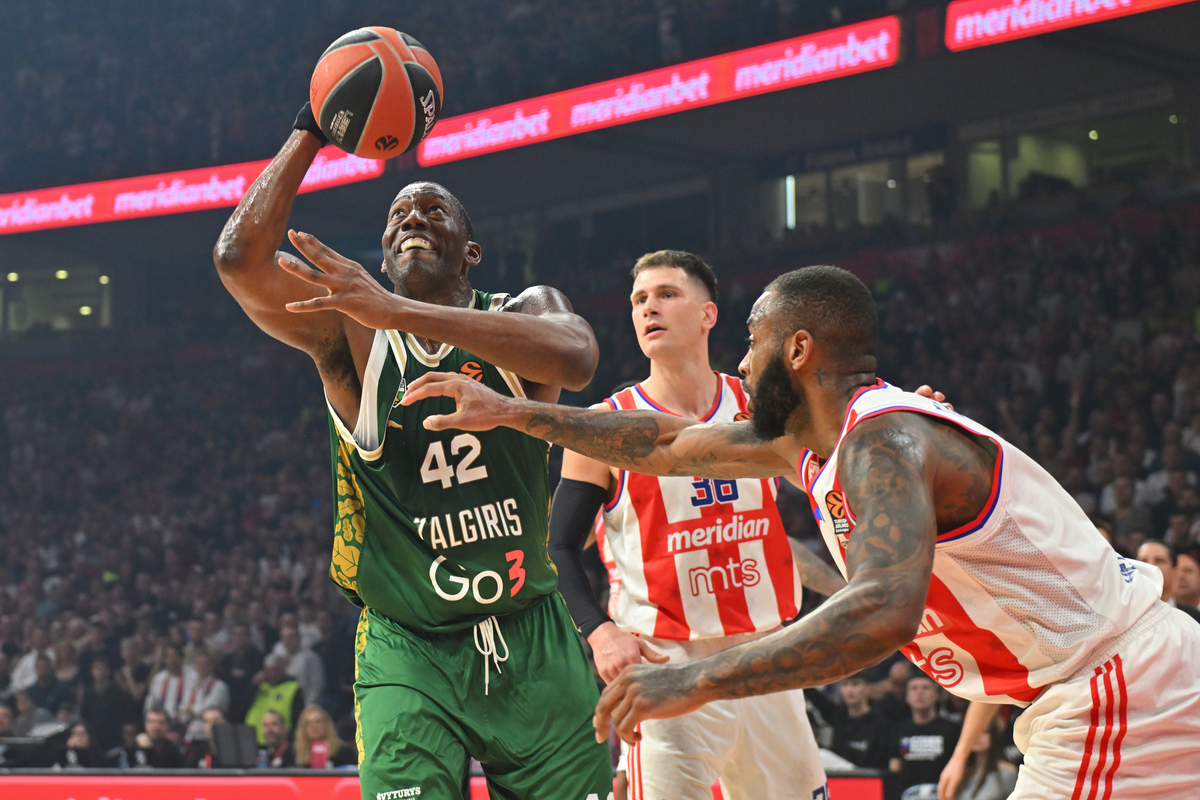 BRYANT DUNSTON Brajant Danston kosarkas Zalgirisa Kaunas na utakmici Evrolige protiv Crvene zvezde u hali Beogradska arena, Beograd 27.02.2025. godine Foto: Marko Metlas Kosarka, Crvena zvezda, Evroliga, Zalgiris Kaunas