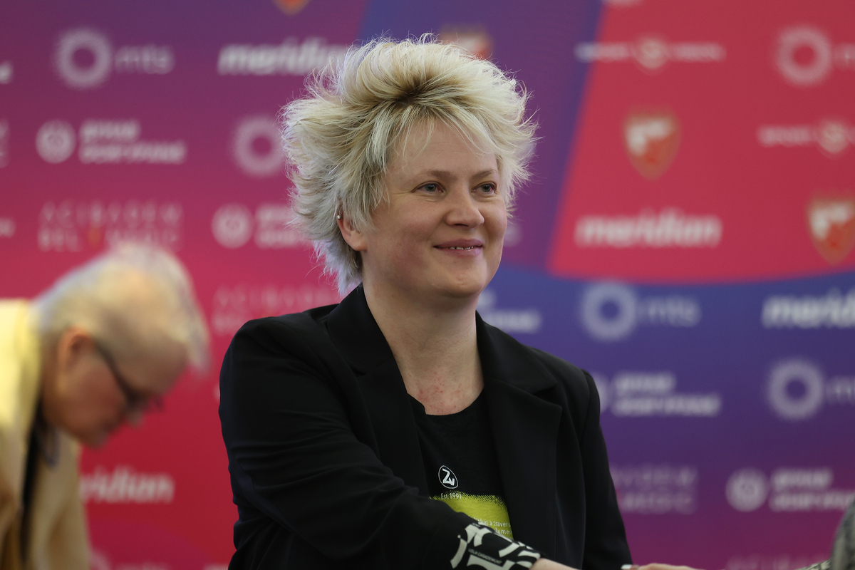 MARINA MALJKOVIC trener kosarkasica Crvene Zvezde na konferenciji za medije u hotelu Kraun Plaza, Beograd 30.05.2025. godine Foto: Ivica Veselinov / MN PRESS KOSARKA, BASKETBALL, KKZCZ CRVENA ZVEZDA