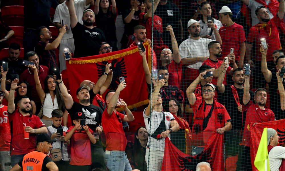 NAVIJACI fudbalera reprezentacije Albanije na utakmici kvalifikacija za FIFA Svetsko prvenstvo protiv Srbije stadion Kombetare, Tirana 07.06.2025. godine Foto: Marko Metlas Fudbal, Reprezentacija, Srbija, Albanija, Kvalifikacije za Svetsko prvenstvo