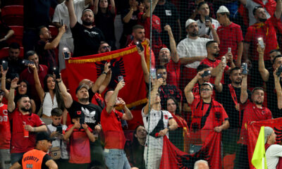 NAVIJACI fudbalera reprezentacije Albanije na utakmici kvalifikacija za FIFA Svetsko prvenstvo protiv Srbije stadion Kombetare, Tirana 07.06.2025. godine Foto: Marko Metlas Fudbal, Reprezentacija, Srbija, Albanija, Kvalifikacije za Svetsko prvenstvo