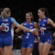 Odbojkasice Srbije, na utakmici Lige nacija protiv Francuske, u Beogradskoj areni. Beograd, 21.06.2025. foto: MN Press / vm Odbojka, Zene, Liga nacija, Srbija, Francuska