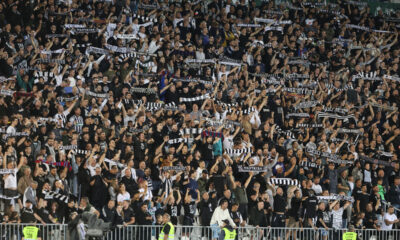 Grobari, Navijači Partizana na utakmici kvallifikacija za UEFA Ligu Evrope protiv AEK-a na stadionu Partizana, Beograd 17.07.2025. godine Foto: Ivica Veselinov / MN PRESS FUDBAL, FOOTBALL, UEFA EUROPA LEAGUE, LIGA EVROPE, PARTIZAN, AEK LARNAKA, AEK LARNACA