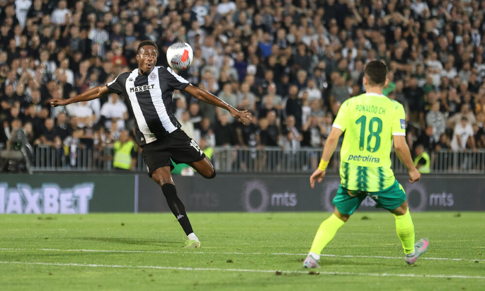 fudbaler Partizana na utakmici kvallifikacija za UEFA Ligu Evrope protiv AEK-a na stadionu Partizana, Beograd 17.07.2025. godine Foto: Ivica Veselinov / MN PRESS FUDBAL, FOOTBALL, UEFA EUROPA LEAGUE, LIGA EVROPE, PARTIZAN, AEK LARNAKA, AEK LARNACA