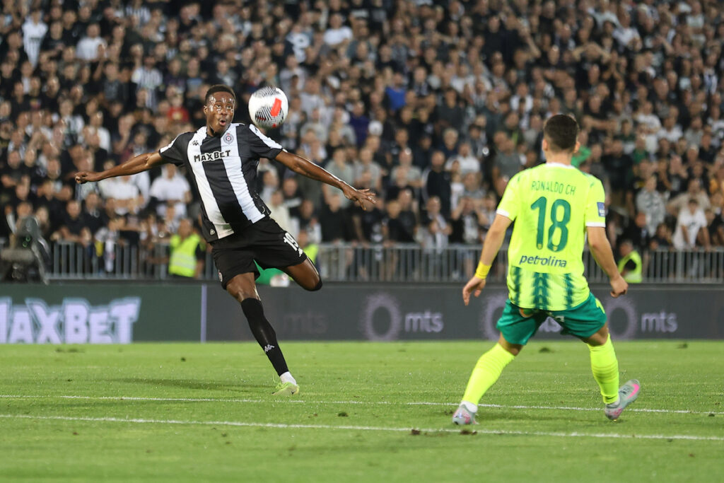 fudbaler Partizana na utakmici kvallifikacija za UEFA Ligu Evrope protiv AEK-a na stadionu Partizana, Beograd 17.07.2025. godine Foto: Ivica Veselinov / MN PRESS FUDBAL, FOOTBALL, UEFA EUROPA LEAGUE, LIGA EVROPE, PARTIZAN, AEK LARNAKA, AEK LARNACA