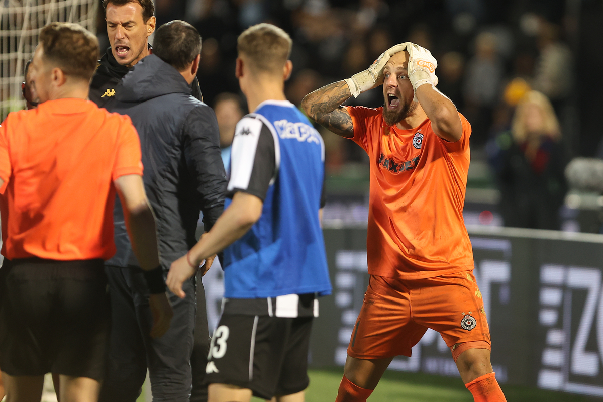 fudbaler Partizana na utakmici kvallifikacija za UEFA Ligu Evrope protiv AEK-a na stadionu Partizana, Beograd 17.07.2025. godine Foto: Ivica Veselinov / MN PRESS FUDBAL, FOOTBALL, UEFA EUROPA LEAGUE, LIGA EVROPE, PARTIZAN, AEK LARNAKA, AEK LARNACA