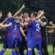 Pancevo, 20.07.2025. - Fudbaleri Partizana pobedili su veceras u Pancevu domaci Zeleznicar 1:0, u utakmici prvog kola Super lige Srbije. Partizan je pobedio golom Andreja Kostica u sedmom minutu nadoknade vremena. (BETAPHOTO/Ivica Veselinov)