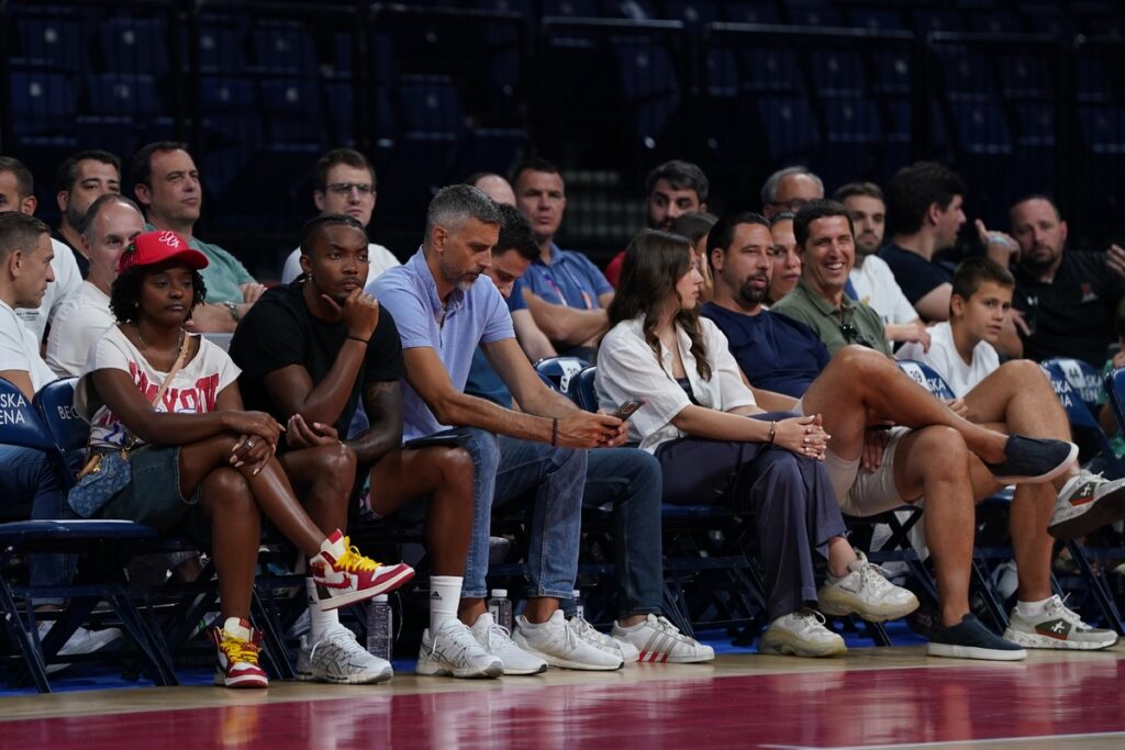 kosarkas U18 reprezentacije Srbije na utakmici FIBA Evropskog prvenstva 2025 protiv Italije u hali Beogradska arena, Beograd 31.07.2025. godine Foto: MN PRESS Kosarka, Srbija U18, Evropsko prvenstvo 2025, Italija U18