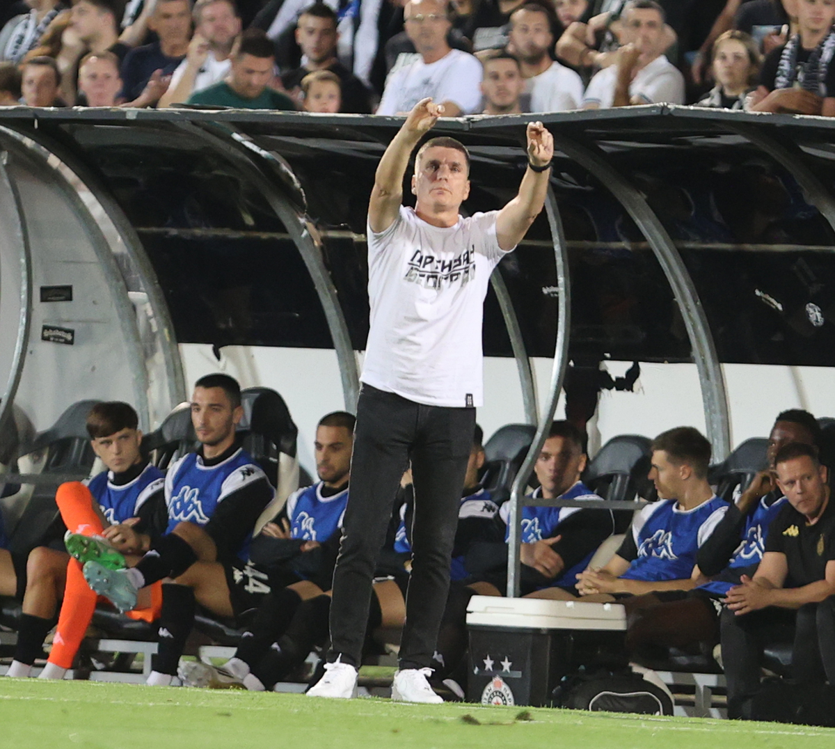 fudbaler Partizana na utakmici kvallifikacija za UEFA Ligu Konferencije protiv Oleksandrije na stadionu Partizana, Beograd 31.07.2025. godine Foto: Ivica Veselinov / MN PRESS FUDBAL, FOOTBALL, UEFA CONFERENCE LEAGUE, LIGA KONFERNECIJE, PARTIZAN, FC OLEKSANDRIYA, FK OLEKSANDRIJA