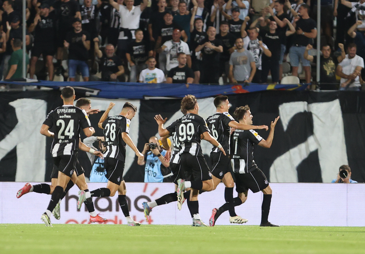 fudbaler Partizana na utakmici kvallifikacija za UEFA Ligu Konferencije protiv Oleksandrije na stadionu Partizana, Beograd 31.07.2025. godine Foto: Ivica Veselinov / MN PRESS FUDBAL, FOOTBALL, UEFA CONFERENCE LEAGUE, LIGA KONFERNECIJE, PARTIZAN, FC OLEKSANDRIYA, FK OLEKSANDRIJA