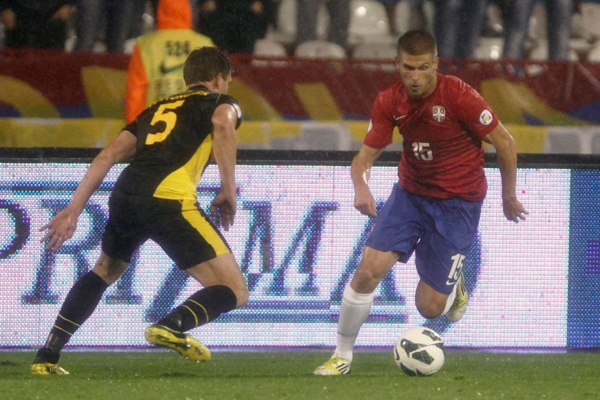 Alen Stevanovic fudbal reprezentacija Srbija utakmica kvalifikacija za Svetsko prvenstvo 2014 u Brazilu protiv Belgija na stadionu Crvene zvezde 12.10.2012. godine Foto: Marko Metlas