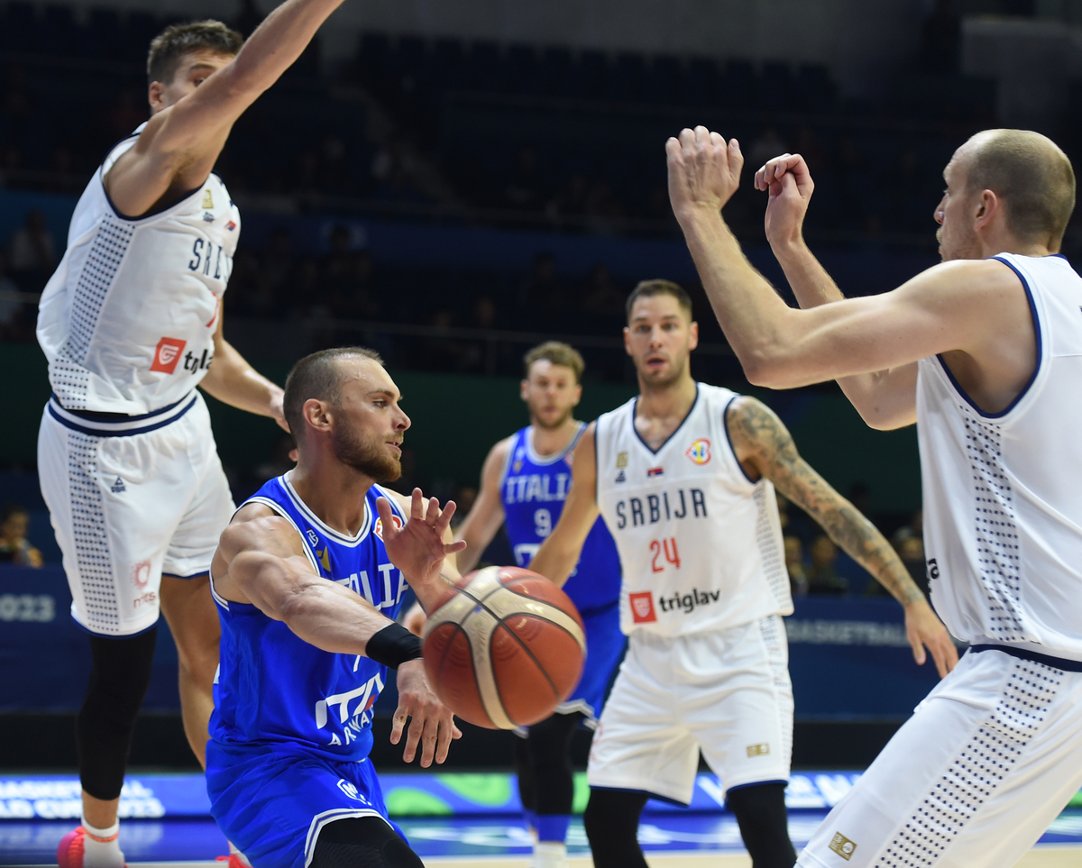 STEFANO TONUT, kosarkas Italije, na utakmici FIBA Svetskog prvenstva protiv Srbije, u Araneta Coliseum. Manila, 01.09.2023. photo: Nebojsa Parausic / MN press photo Kosarka, FIBA, World Cup, Srbija, Italija
