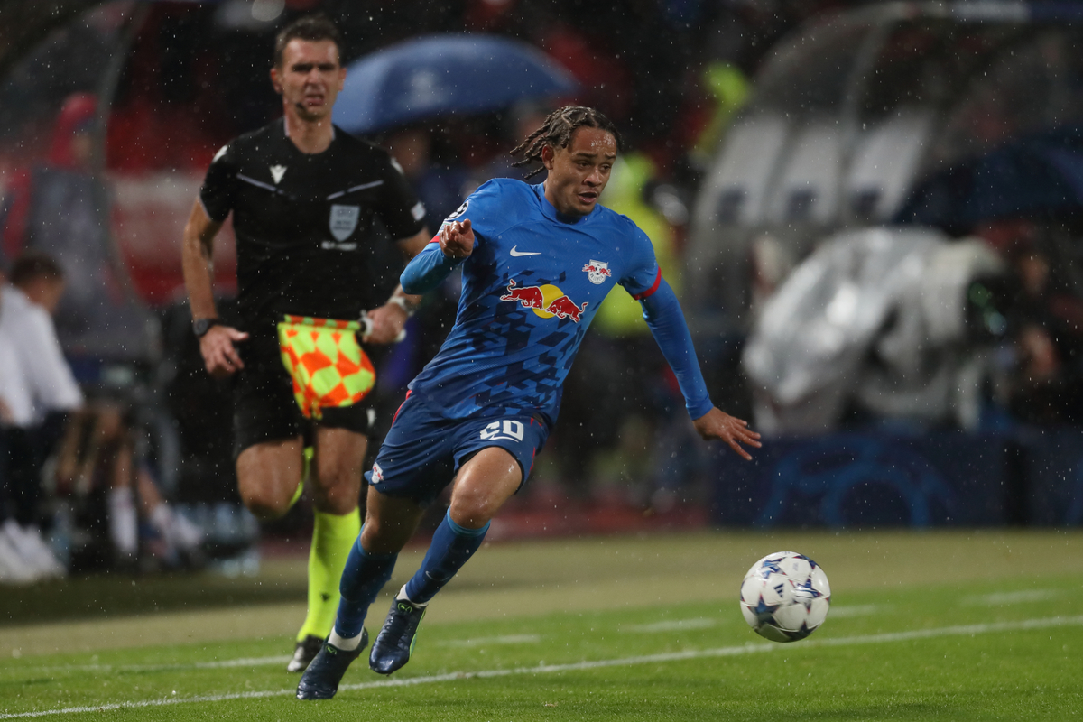 XAVI SIMONS Cavi Simons fudbaler RB Lajpciga na utakmici UEFA Lige Sampiona protiv Crvene zvezde na stadionu Rajko Mitic, Beograd 08.11.2023. godine Foto: Marko Metlas Fudbal, Crvena zvezda, UEFA Liga Sampiona , RB Lajpcig