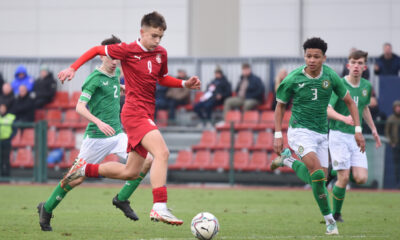 ANDREJ NIKOLIC, mladi fudbaler Srbije U15, na utakmici UEFA razvojnog turnira protiv Irske, u SC FSS. Stara Pazova, 23.11.2023. foto: Nebojsa Parausic / MN Press Fudbal, U15 Srbija, Irska