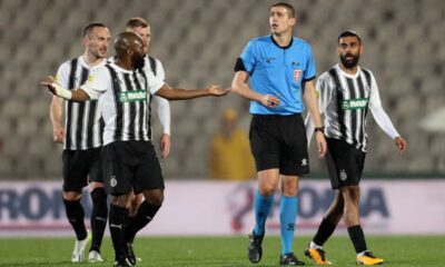 NIKOLA RADAKOVIC sudija iz Novog Sada fudbaleri Partizana na utakmici Superlige Prvenstva Srbije protiv Napretka Krusevac na stadionu Partizana, Beograd 13.03.2024. godine Foto: Marko Metlas Fudbal, Partizan, Superliga Prvenstvo Srbije, Napredak Krusevac