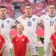LUKA JOVIC, SASA LUKIC, IVAN ILIC fudbaleri reprezentacije Srbije na utakmici UEFA Lige nacija protiv Danske na stadionu Parken, Kopenhagen 08.09.2024. godine Foto: Marko Metlas Fudbal, Reprezentacija, Srbija, Danska, UEFA Liga nacija
