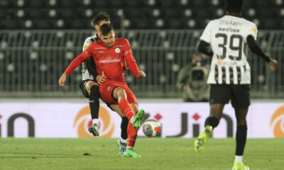 MILOS JOVIC fudbaler IMT-a na utakmici Mocart Superlige protiv Partizana na stadionu Partizana, Beograd 16.12.2024. godine Foto: Ivica Veselinov / MN PRESS FUDBAL, FOOTBALL, MOZZART SUPERLIGA, PRVENSTVO SRBIJE, NATIONAL CHAMPIONSHIP, PARTIZAN, FK IMT NOVI BEOGRAD