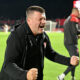 FEDJA DUDIC, trener fudbalera Radnickog, proslavlja pobedu na prvenstvenoj utakmici protiv TSC, na stadionu Cika Daca. Kragujevac, 25.05.2025. foto: Mladjan Ivanovic Fudbal, Radnicki 1923, TSC