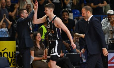 DJORDJE SEKULARAC kosarkas Partizana na utakmici Prvenstva Srbije protiv FMP Zeleznika u hali Aleksandar Nikolic Pionir, Beograd 15.06.2025. godine Foto: Marko Metlas Kosarka, Partizan, Prvenstvo Srbije, FMP Zeleznik, Kosarkaska liga Srbije, KLS