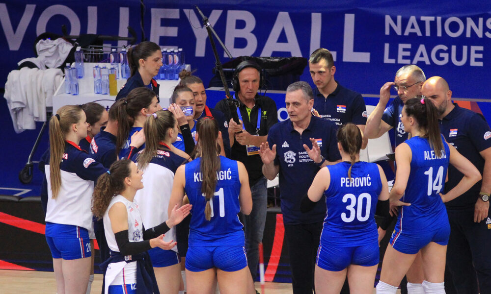 ZORAN TERIC, trener selektor odbojkasica Srbije, na utakmici Lige nacija protiv Francuske, u Beogradskoj areni. Beograd, 21.06.2025. foto: MN Press / vm Odbojka, Zene, Liga nacija, Srbija, Francuska