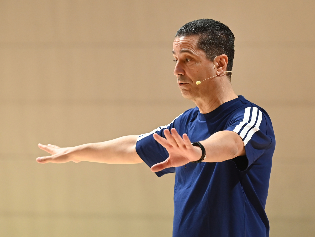 Klinika kosarkaskih trenera UKTS, u hali Aleksandar Nikolic. IOANNIS SFAIROPOULOS Joanis Sferopulos Beograd, 29.06.2025. foto: Nebojsa Parausic Kosarka, UKTS