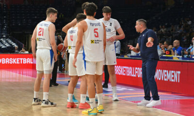 SASA NIKITOVIC selektor i trener kosarkasa U18 reprezentacije Srbije na utakmici FIBA Evropskog prvenstva 2025 protiv Belgije u hali Beogradska arena, Beograd 30.07.2025. godine Foto: Marko Metlas Kosarka, Srbija U18, Evropsko prvenstvo 2025, Belgija