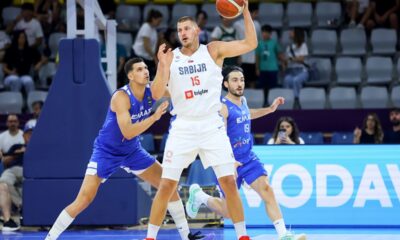 NIKOLA JOKIC kosarkas reprezentacije Srbije na prijateljskoj utakmici protiv Grcke u Spiris Kipriani Areni, Limasol 09.08.2025. godine Foto: EK / MN PRESS KOSARKA, BASKETBALL, KSS, SRBIJA, SERBIA, GRCKA, GREECE, MEDJUNARODNA PRIJATELJSKA, INTERNATIONAL FRIENDLY, ECOMMBX CUP