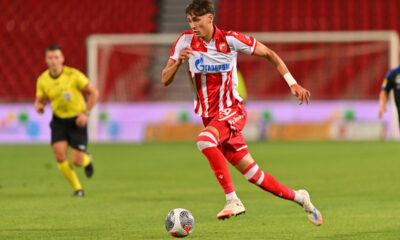 ALEKSA DAMJANOVIC fudbaler Crvene zvezde na utakmici Superlige Prvenstva Srbije protiv TSC Backa Topola na stadionu Rajka Mitica, Beograd, 09.08.2025. godine Foto: Marko Metlas Fudbal, Crvena zvezda, Superliga Prvenstvo Srbije, TSC Backa Topola