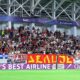 DELIJE, navijaci fudbalera Crvene zvezde, na utakmici UEFA kvalifikacija za Ligu Sampiona, protiv Pafosa, na stadionu Limasol. Limasol, 26.08.2025. foto: MN Press / ss Fudbal, UEFA Liga Sampiona, Pafos, Crvena zvezda
