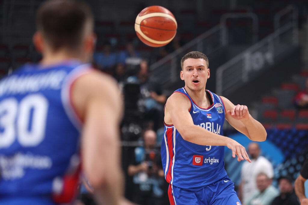 kosarkas reprezentacije Srbije na utakmici Evropskog Prvenstva protiv Portugala u hali Saomi Arena, Riga 27.08.2025. godine Foto: Ivica Veselinov / MN PRESS KOSARKA, BASKETBALL, SRBIJA, SERBIA, PORTUGAL, EUROBASKET 2025, XIAOMI ARENA