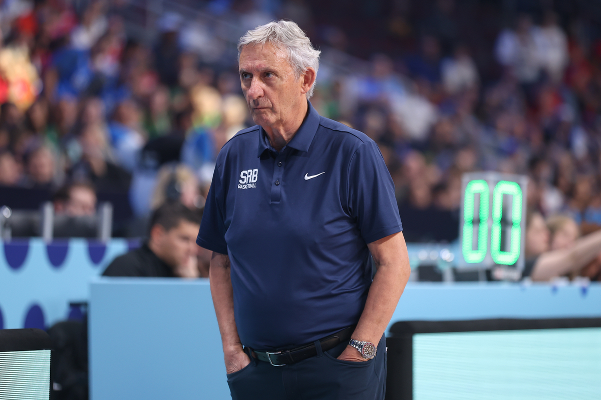 Selektor reprezentacije Srbije na utakmici Evropskog Prvenstva protiv Portugala u hali Saomi Arena, Riga 27.08.2025. godine Foto: Ivica Veselinov / MN PRESS KOSARKA, BASKETBALL, SRBIJA, SERBIA, PORTUGAL, EUROBASKET 2025, XIAOMI ARENA