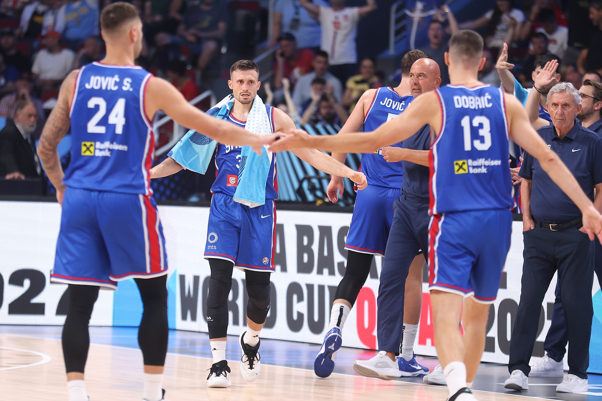 kosarkas reprezentacije Srbije na utakmici Evropskog Prvenstva protiv Portugala u hali Saomi Arena, Riga 27.08.2025. godine Foto: Ivica Veselinov / MN PRESS KOSARKA, BASKETBALL, SRBIJA, SERBIA, PORTUGAL, EUROBASKET 2025, XIAOMI ARENA