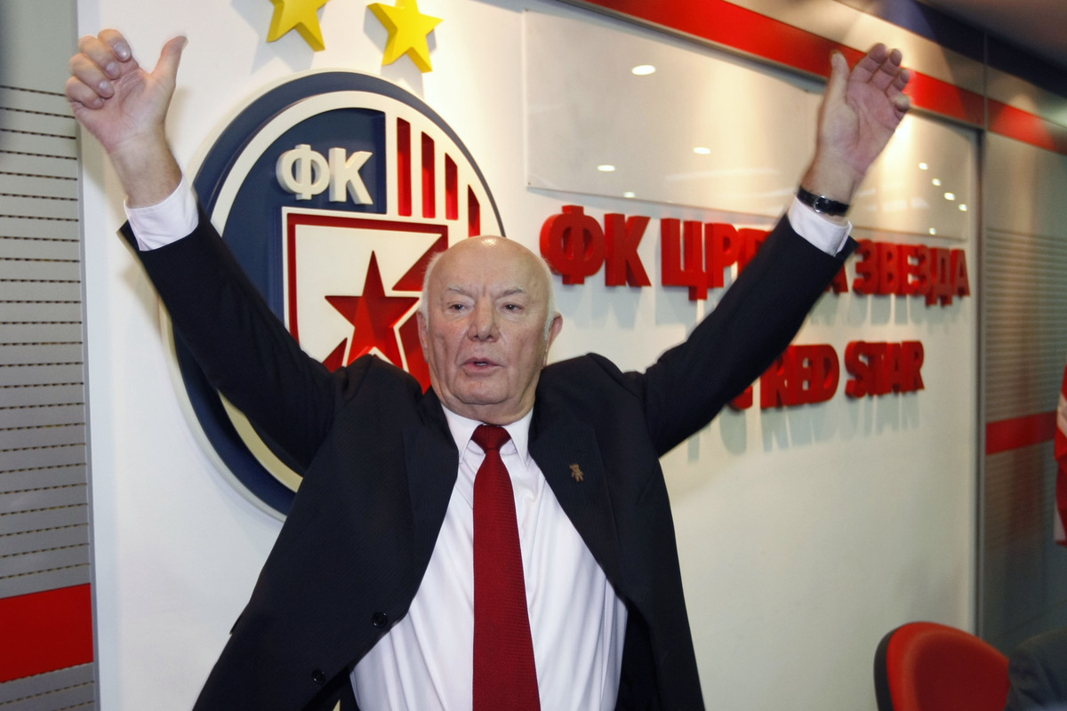 Dobrivoje Tanasijevic Dan Tana predsednik fudbalera Crvene zvezde na Skupstini kluba u Pres centru na stadionu CZ 13.11.2008. godine Foto: Marko Metlas