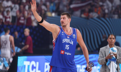 kosarkas reprezentacije Srbije na utakmici Evropskog Prvenstva protiv Letonije u hali Saomi Arena, Riga 30.08.2025. godine Foto: Ivica Veselinov / MN PRESS KOSARKA, BASKETBALL, SRBIJA, SERBIA, LATVIA, LETONIJA, EUROBASKET 2025, XIAOMI ARENA