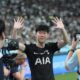 Tottenham Hotspur's Son Heung-min waves after the pre-season friendly match against Newcastle United at Seoul World Cup Stadium in Seoul, South Korea, Sunday, Aug. 3, 2025. (AP Photo/Ahn Young-joon)