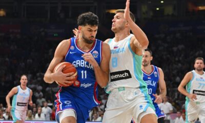 kosarkas reprezentacije Srbije na prijateljskoj utakmici protiv Slovenije u hali Beogradska arena, Beograd 21.08.2025. godine Foto: Marko Metlas Kosarka, Srbija, Slovenija, Prijateljska utakmica