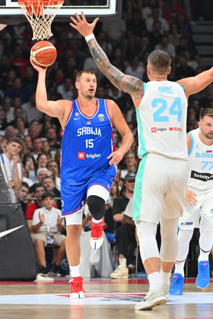 kosarkas reprezentacije Srbije na prijateljskoj utakmici protiv Slovenije u hali Beogradska arena, Beograd 21.08.2025. godine Foto: Marko Metlas Kosarka, Srbija, Slovenija, Prijateljska utakmica