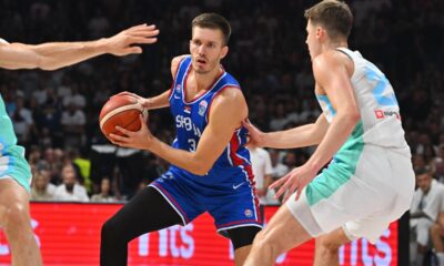 kosarkas reprezentacije Srbije na prijateljskoj utakmici protiv Slovenije u hali Beogradska arena, Beograd 21.08.2025. godine Foto: Marko Metlas Kosarka, Srbija, Slovenija, Prijateljska utakmica