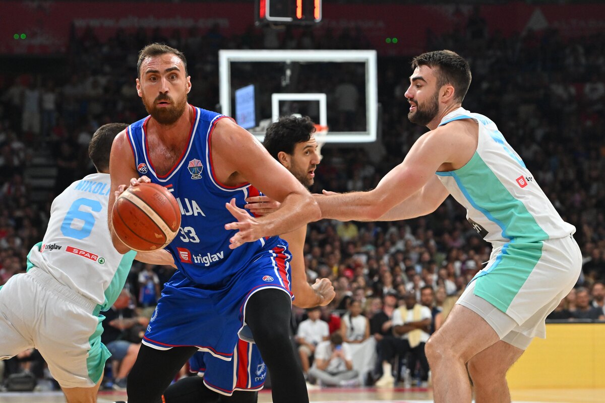 kosarkas reprezentacije Srbije na prijateljskoj utakmici protiv Slovenije u hali Beogradska arena, Beograd 21.08.2025. godine Foto: Marko Metlas Kosarka, Srbija, Slovenija, Prijateljska utakmica