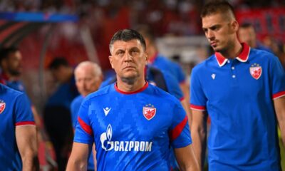 , fudbaler Crvene zvezde, na utakmici kvalifikacija za UEFA Ligu sampiona protiv Pafosa, na stadionu Rajko Mitic. Beograd, 19.08.2025 foto: Marko Metlas FOOTBALL, UEFA CHAMPION LEAGUE QUALIFICATIONS MATCH, CRVENA ZVEZDA, RED STAR, PAFOS
