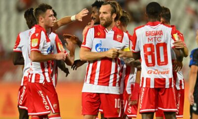 fudbaler Crvene zvezde na utakmici Superlige Prvenstva Srbije protiv TSC Backa Topola na stadionu Rajka Mitica, Beograd, 09.08.2025. godine Foto: Marko Metlas Fudbal, Crvena zvezda, Superliga Prvenstvo Srbije, TSC Backa Topola